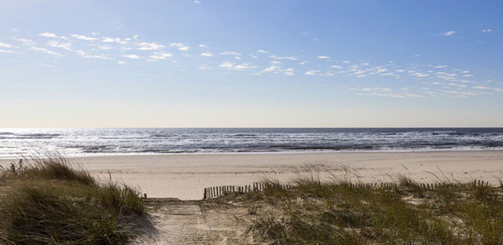 Wide sandy beach near Westhampton Beach